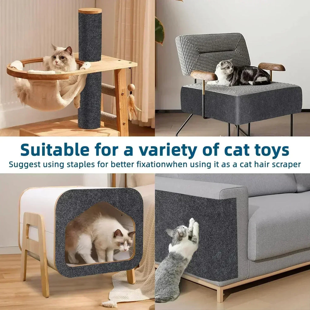Trimmable Self Adhesive Cat Scratch Carpet Mat Anti Scratch Wall Scratcher Furniture Protector Cat Claw Grinding Pad 7 Colors