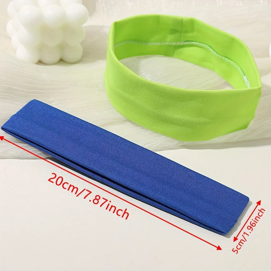 Elastic Hair Band Fashion Headbands Solid Color Knitted Sports Running Fitness Yoga Hair Bands Makeup Hair Accessories For Women