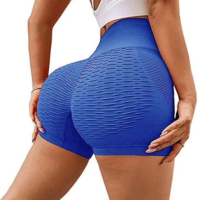 Sports Yoga Shorts High Waist Lift Hip Shorts Lycra Fitness Pants Women Outdoor Running Shorts