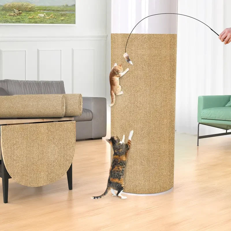 Trimmable Self Adhesive Cat Scratch Carpet Mat Anti Scratch Wall Scratcher Furniture Protector Cat Claw Grinding Pad 7 Colors