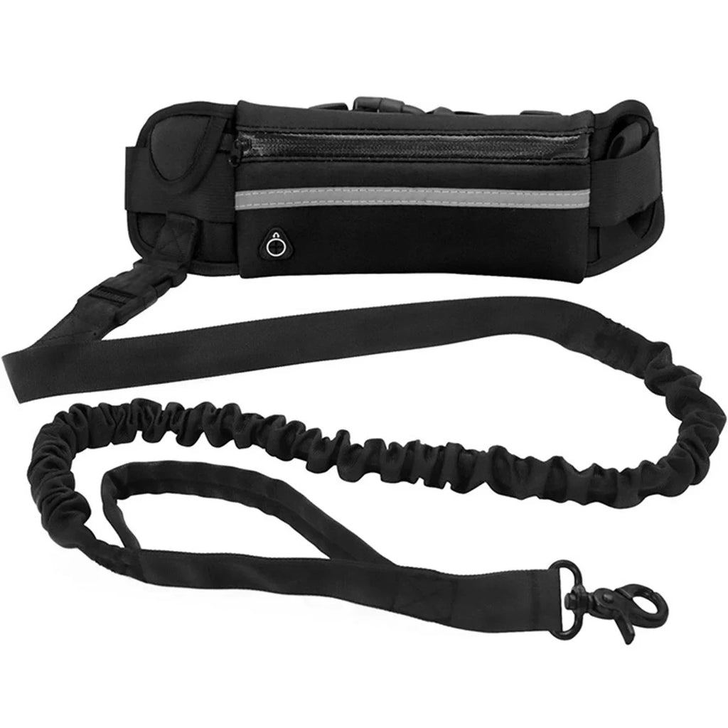 Hands Free Dog Leash Reflective Leash with Waist Bag Dog Traction Rope Retractable Elastic Belt for Running Walking Pet Product