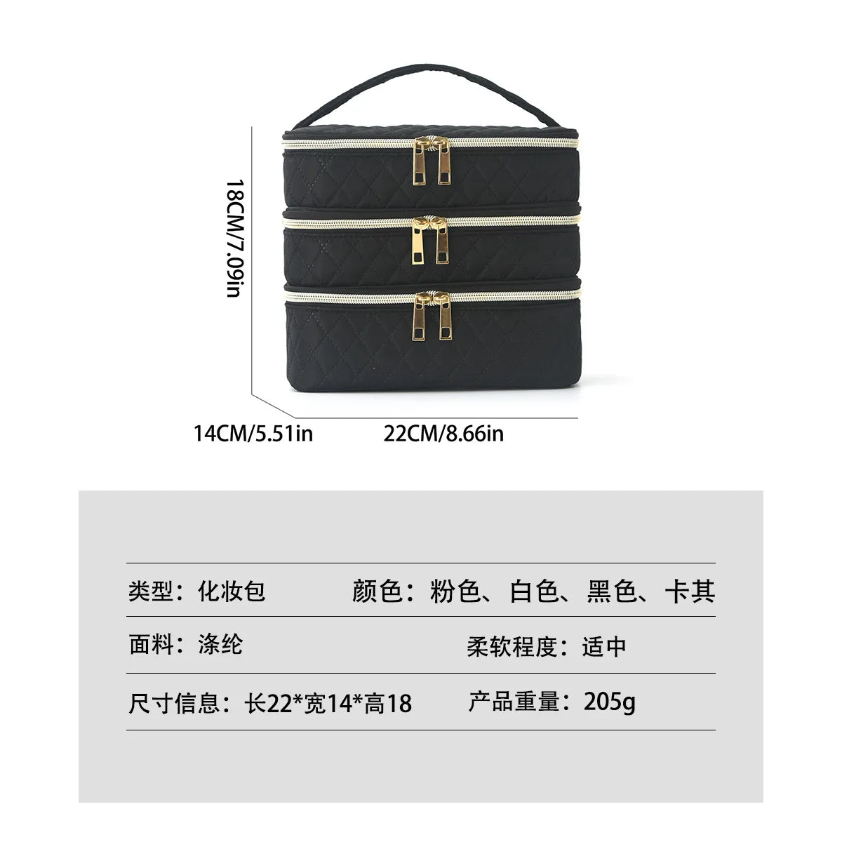 Portable 3 Layer Nail Polish Organizer BagTravel Essential Storage Women Use Professional Nail Tech Tools Case