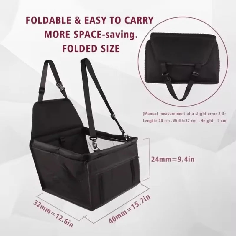 Foldable Car Dog Seat for Small Medium Dogs - Safe Comfortable Portable Pet Travel Booster Seat Easy to Store Pet Supplies