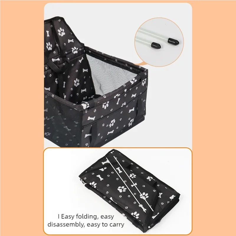 Foldable Car Dog Seat for Small Medium Dogs - Safe Comfortable Portable Pet Travel Booster Seat Easy to Store Pet Supplies