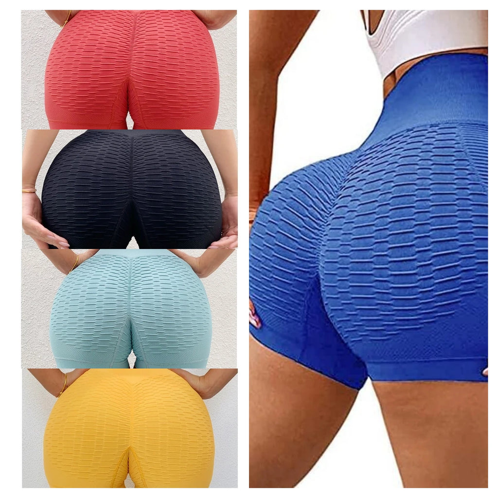 Sports Yoga Shorts High Waist Lift Hip Shorts Lycra Fitness Pants Women Outdoor Running Shorts