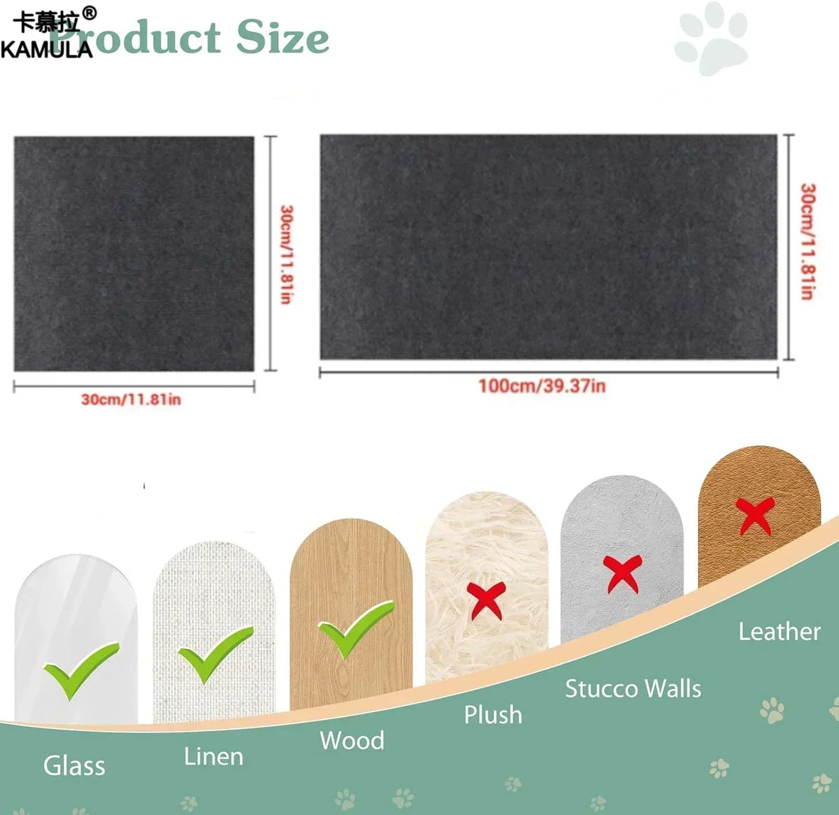 Trimmable Self Adhesive Cat Scratch Carpet Mat Anti Scratch Wall Scratcher Furniture Protector Cat Claw Grinding Pad 7 Colors