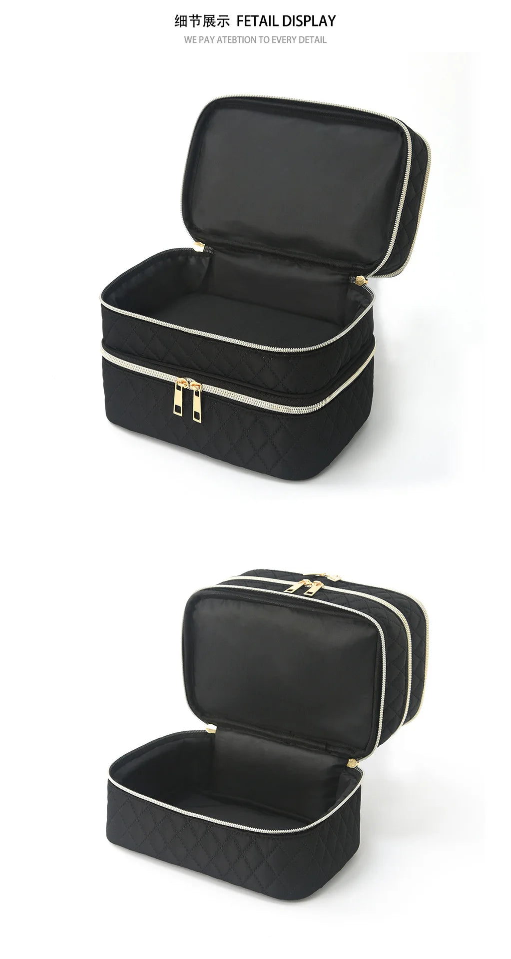 Portable 3 Layer Nail Polish Organizer BagTravel Essential Storage Women Use Professional Nail Tech Tools Case