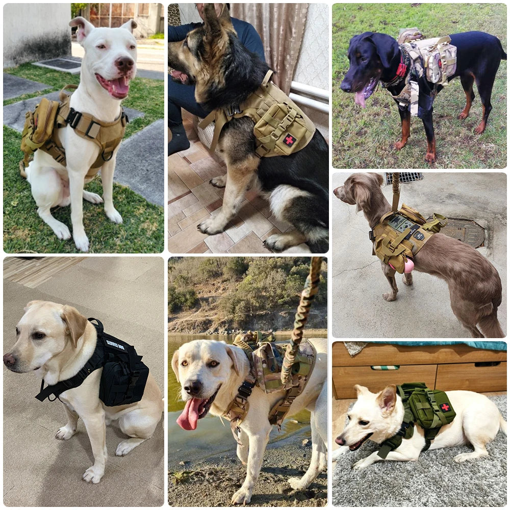 Large Dog Harness Training Pet Vest for French Bulldog German Shepherd Malinois Tactical Harnesses For Walking Dogs Accessories