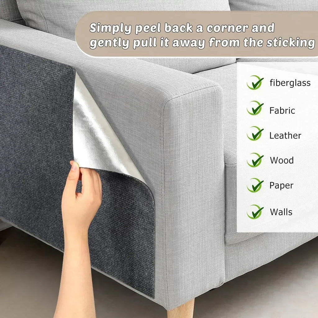 Trimmable Self Adhesive Cat Scratch Carpet Mat Anti Scratch Wall Scratcher Furniture Protector Cat Claw Grinding Pad 7 Colors