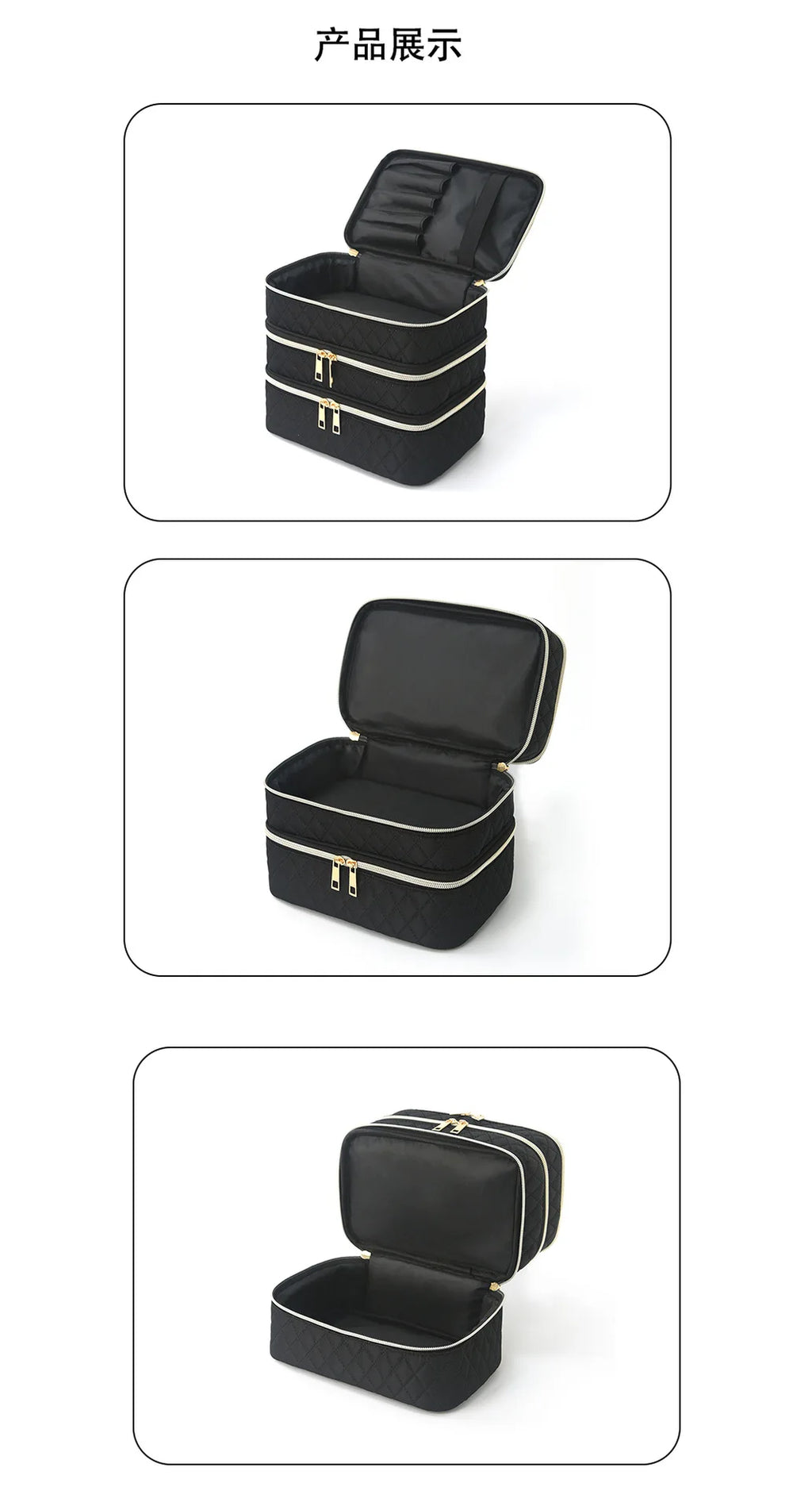 Portable 3 Layer Nail Polish Organizer BagTravel Essential Storage Women Use Professional Nail Tech Tools Case