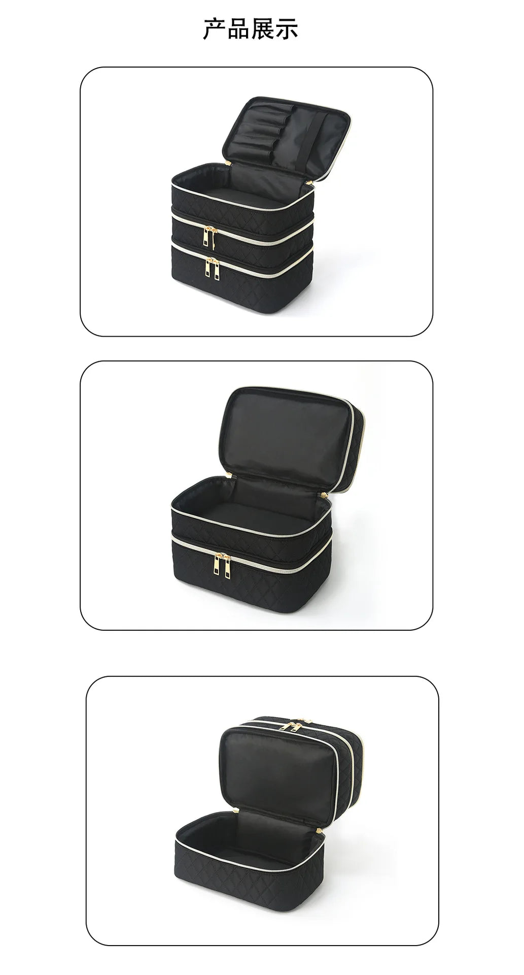 Portable 3 Layer Nail Polish Organizer BagTravel Essential Storage Women Use Professional Nail Tech Tools Case
