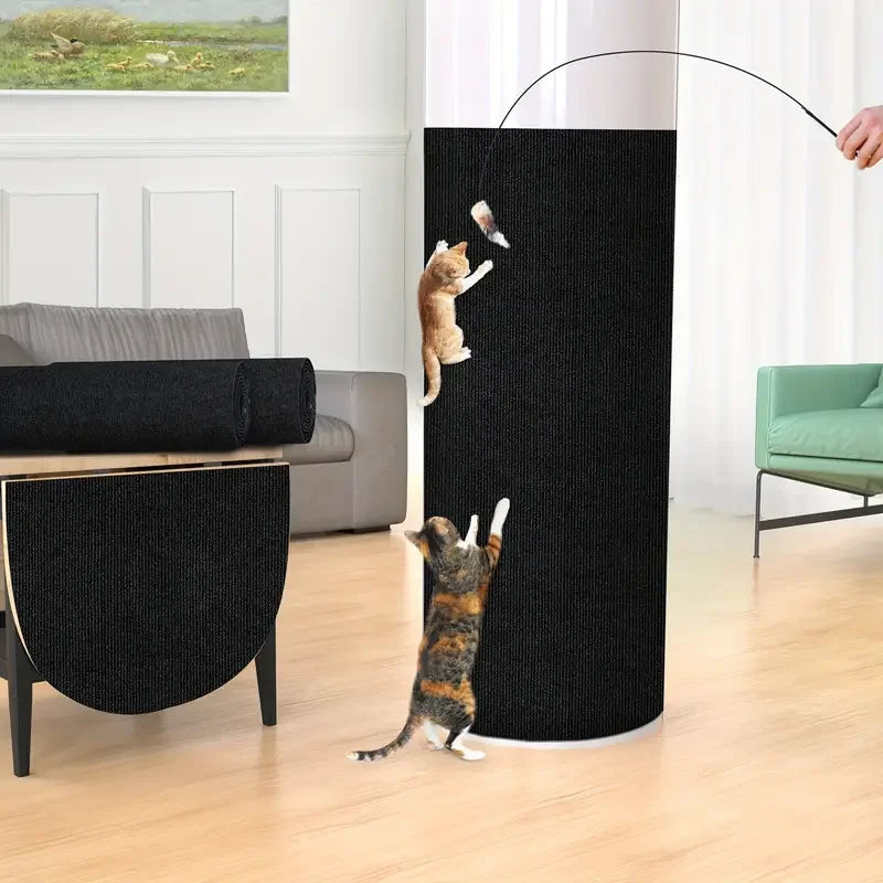 Trimmable Self Adhesive Cat Scratch Carpet Mat Anti Scratch Wall Scratcher Furniture Protector Cat Claw Grinding Pad 7 Colors