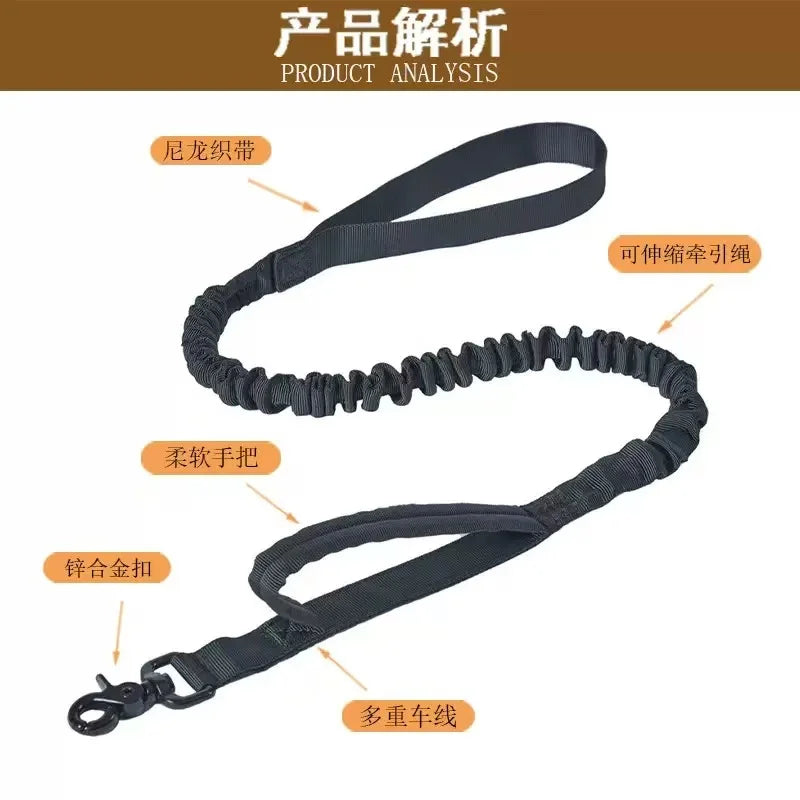 Hands Free Dog Leash Reflective Leash with Waist Bag Dog Traction Rope Retractable Elastic Belt for Running Walking Pet Product