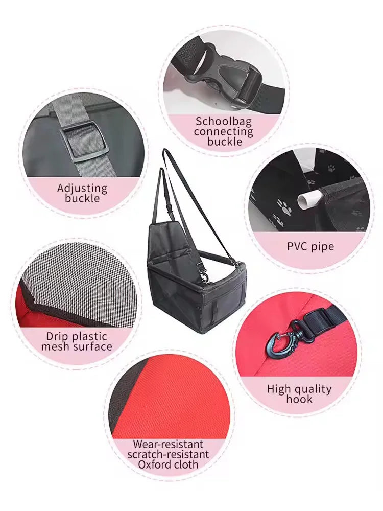 Foldable Car Dog Seat for Small Medium Dogs - Safe Comfortable Portable Pet Travel Booster Seat Easy to Store Pet Supplies