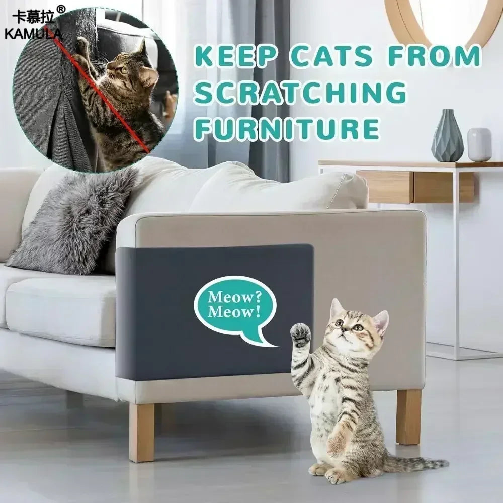 Trimmable Self Adhesive Cat Scratch Carpet Mat Anti Scratch Wall Scratcher Furniture Protector Cat Claw Grinding Pad 7 Colors