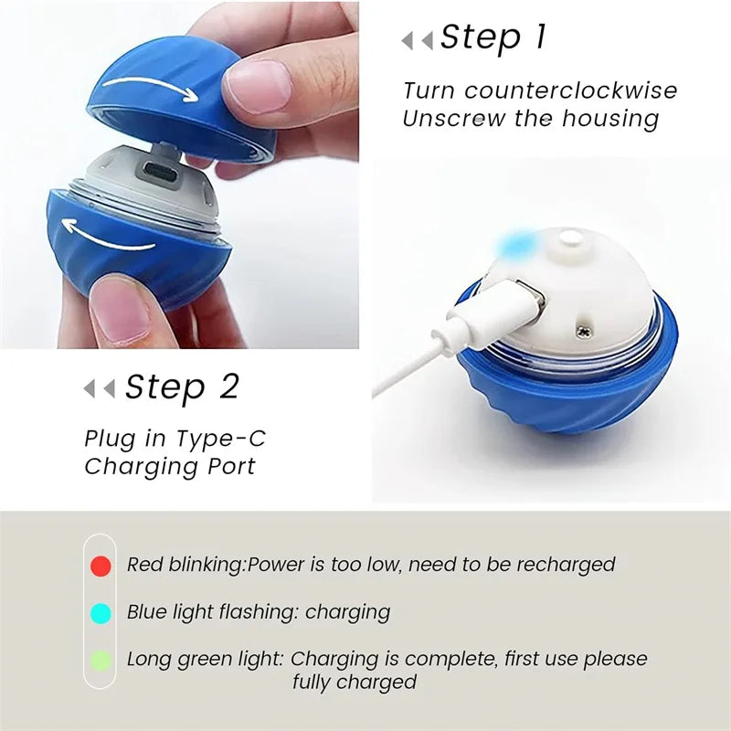 Smart Dog Toys Ball Electronic Interactive Pet Toy Moving Ball USB Automatic Moving Bouncing for your pet.