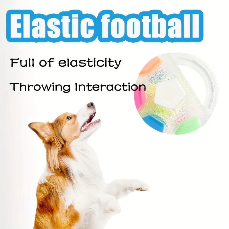 Soccer Ball Pet Vocal Toy, Durable TPR Material, Dog Toy With Carrying Handle, Suitable for Throwing , Interactive Pet Toy