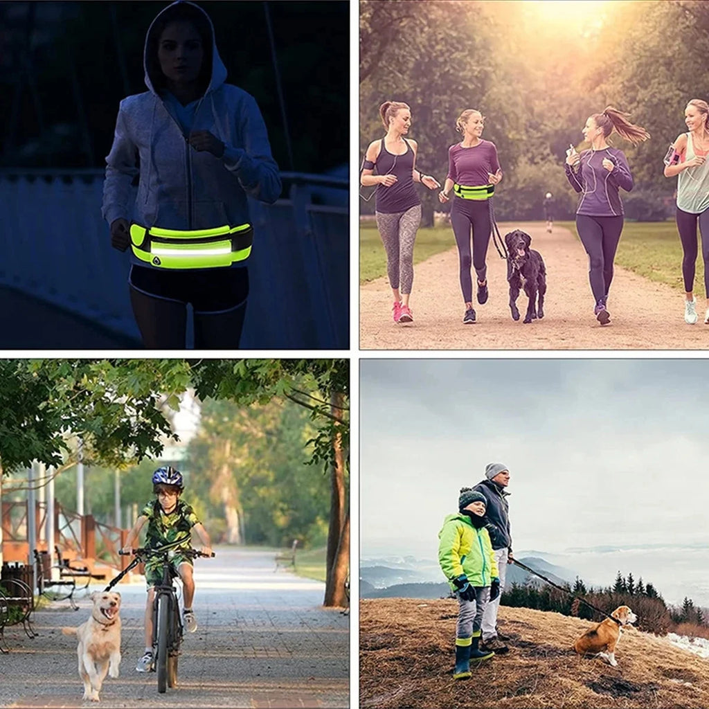 Hands Free Dog Leash Reflective Leash with Waist Bag Dog Traction Rope Retractable Elastic Belt for Running Walking Pet Product