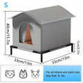 Stray Cat Houses with Mat Waterproof Summer Cool Shelter Foldable Pet Cave Nest Sleeping Beds for Outdoor Cats Small Dog Puppies